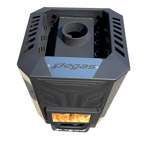 Печь банная Пегас 16 эконом короткая топка со стеклом конвекция
