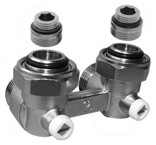Узел подключения HERZ PROJECT H 3000, угловой 3/4"